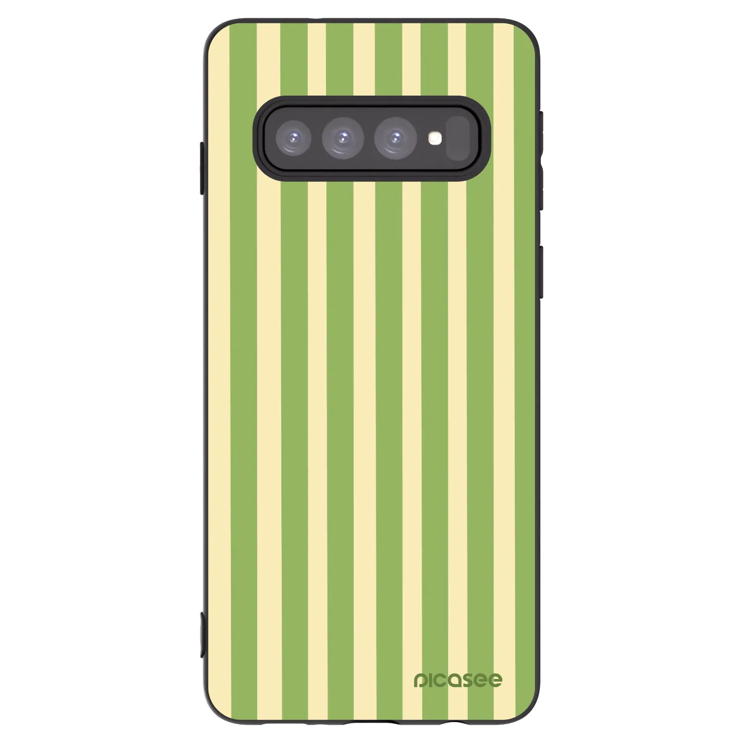 Picasee Samsung Galaxy S10 G973 Hülle - Schwarzes Silikon - Lines Matcha