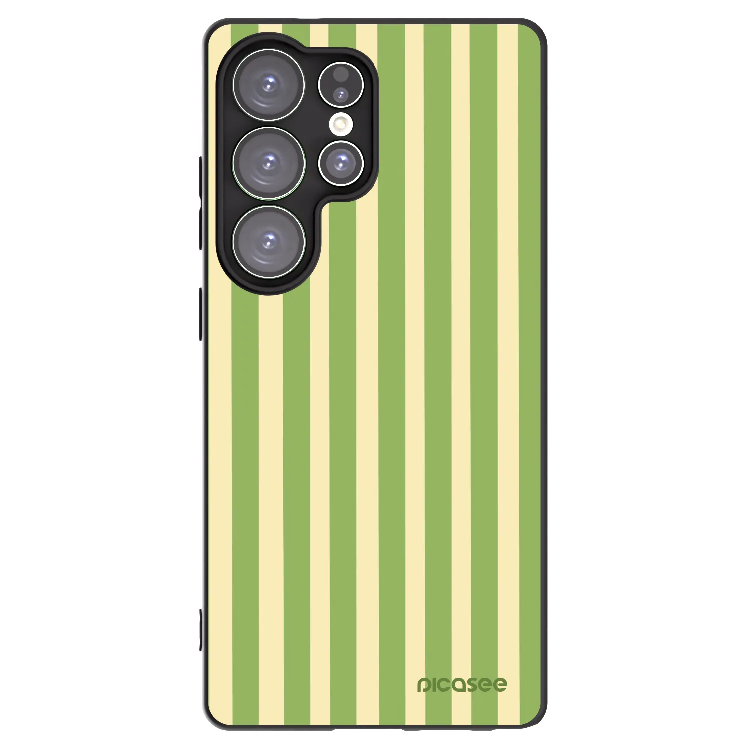 Picasee Samsung Galaxy S25 Ultra 5G Hülle - Schwarzes Silikon - Lines Matcha