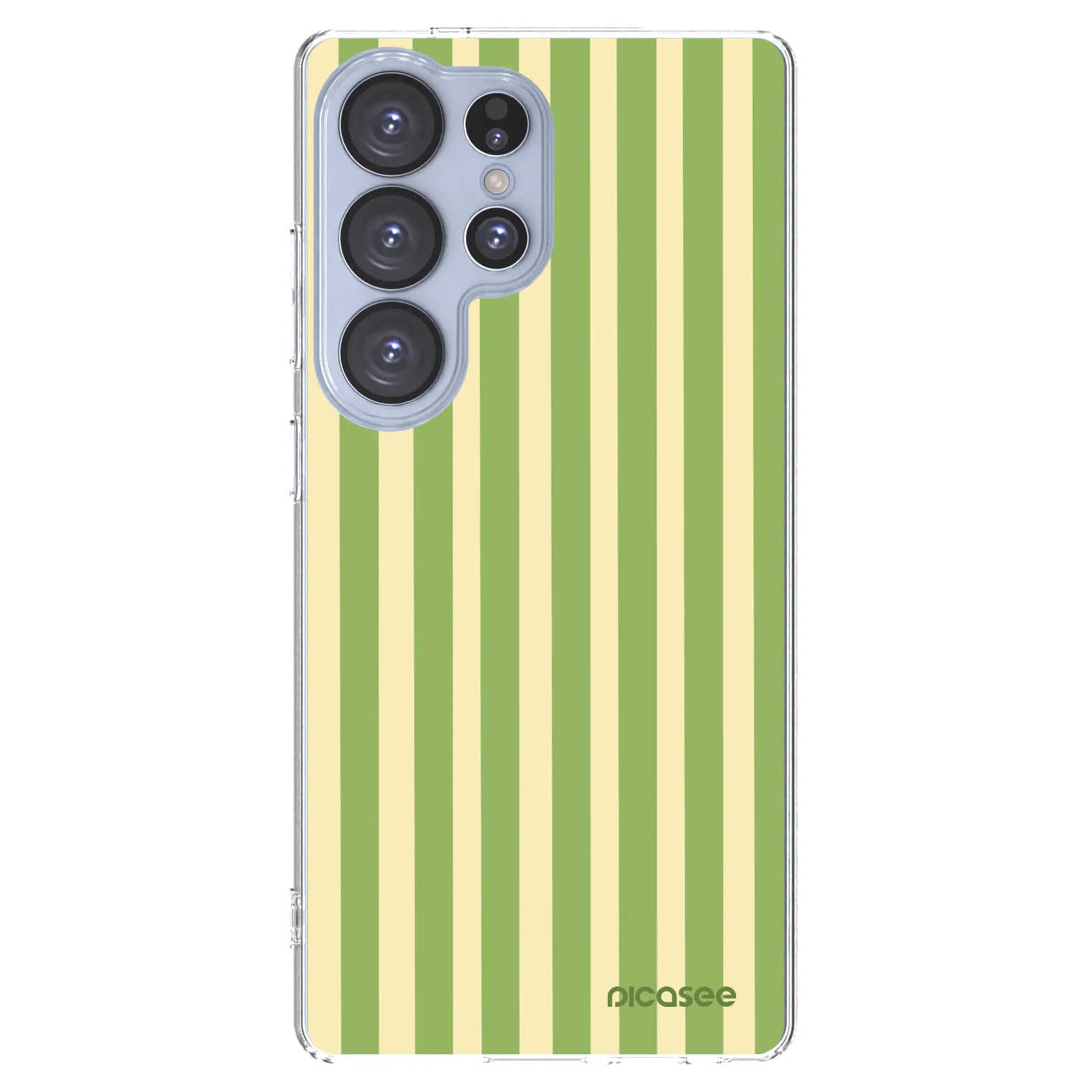 Picasee Samsung Galaxy S25 Ultra 5G Hülle - Transparentes Silikon - Lines Matcha