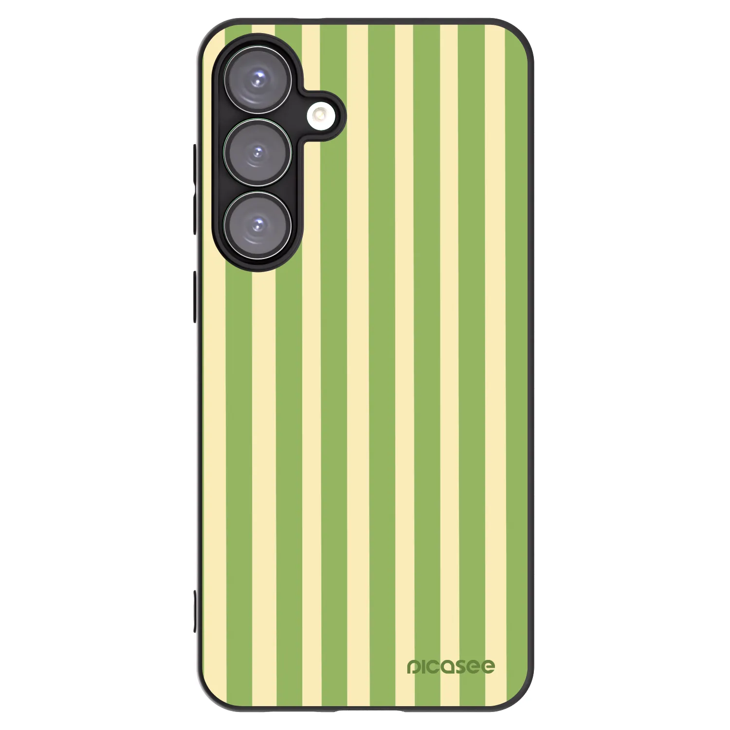 Picasee Samsung Galaxy S25+ 5G Hülle - Schwarzes Silikon - Lines Matcha