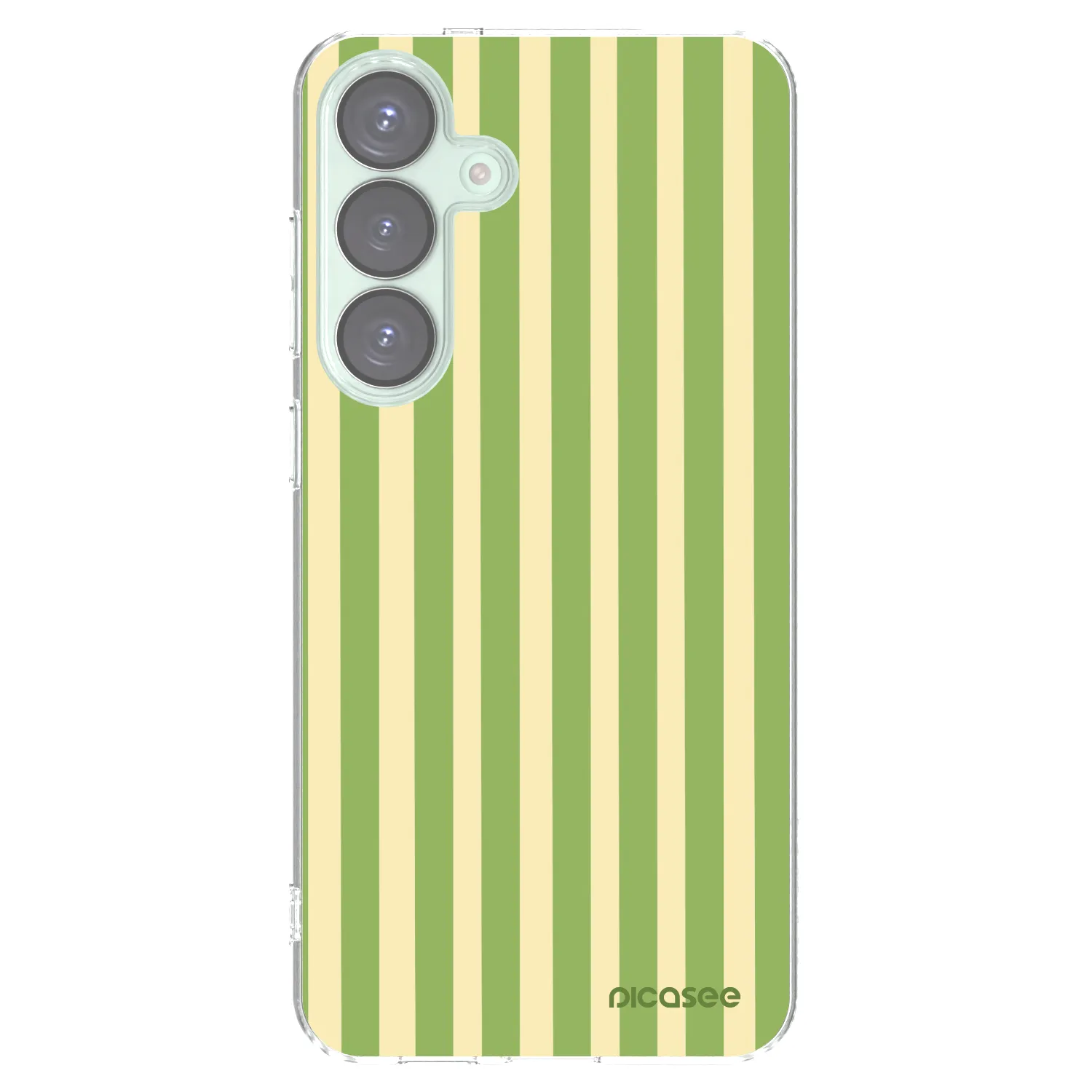 Picasee Samsung Galaxy S25+ 5G Hülle - Transparentes Silikon - Lines Matcha
