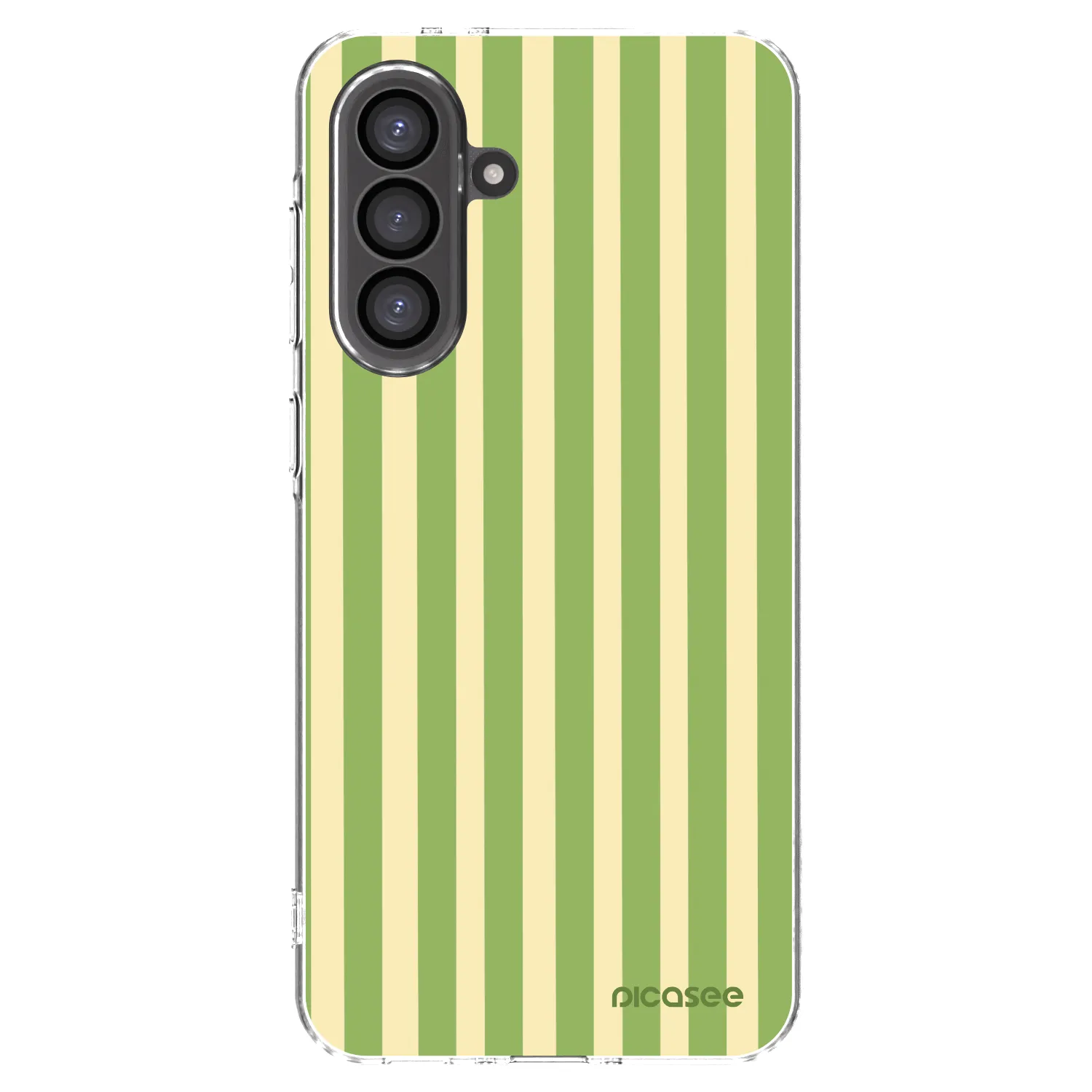 Picasee Samsung Galaxy A56 5G A566B Hülle - Transparentes Silikon - Lines Matcha