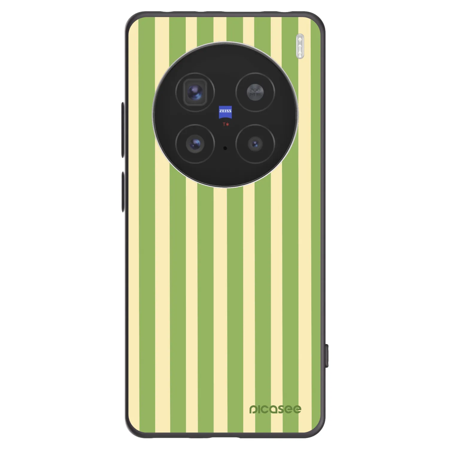 Picasee Vivo X200 Pro Hülle - Schwarzes Silikon - Lines Matcha