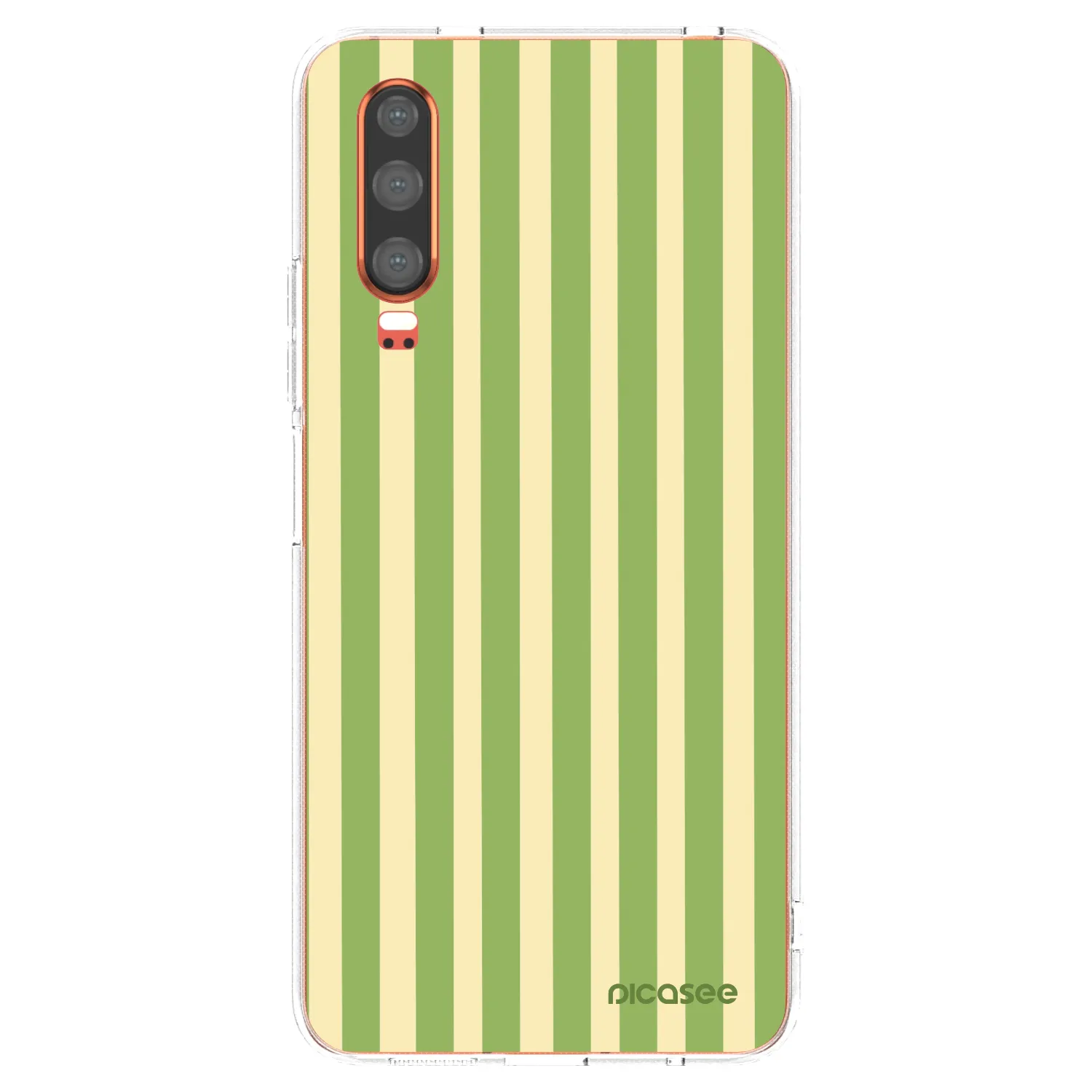 Picasee Huawei P30 Hülle - Transparentes Silikon - Lines Matcha
