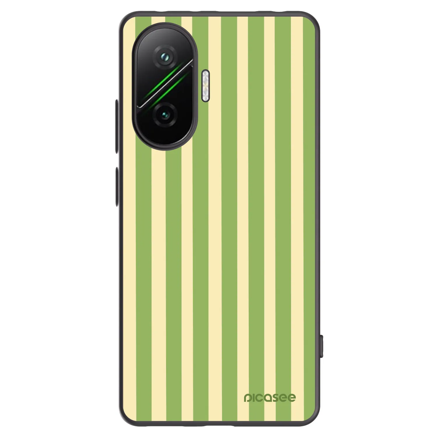 Picasee Xiaomi Poco F7 Pro 5G Hülle - Schwarzes Silikon - Lines Matcha