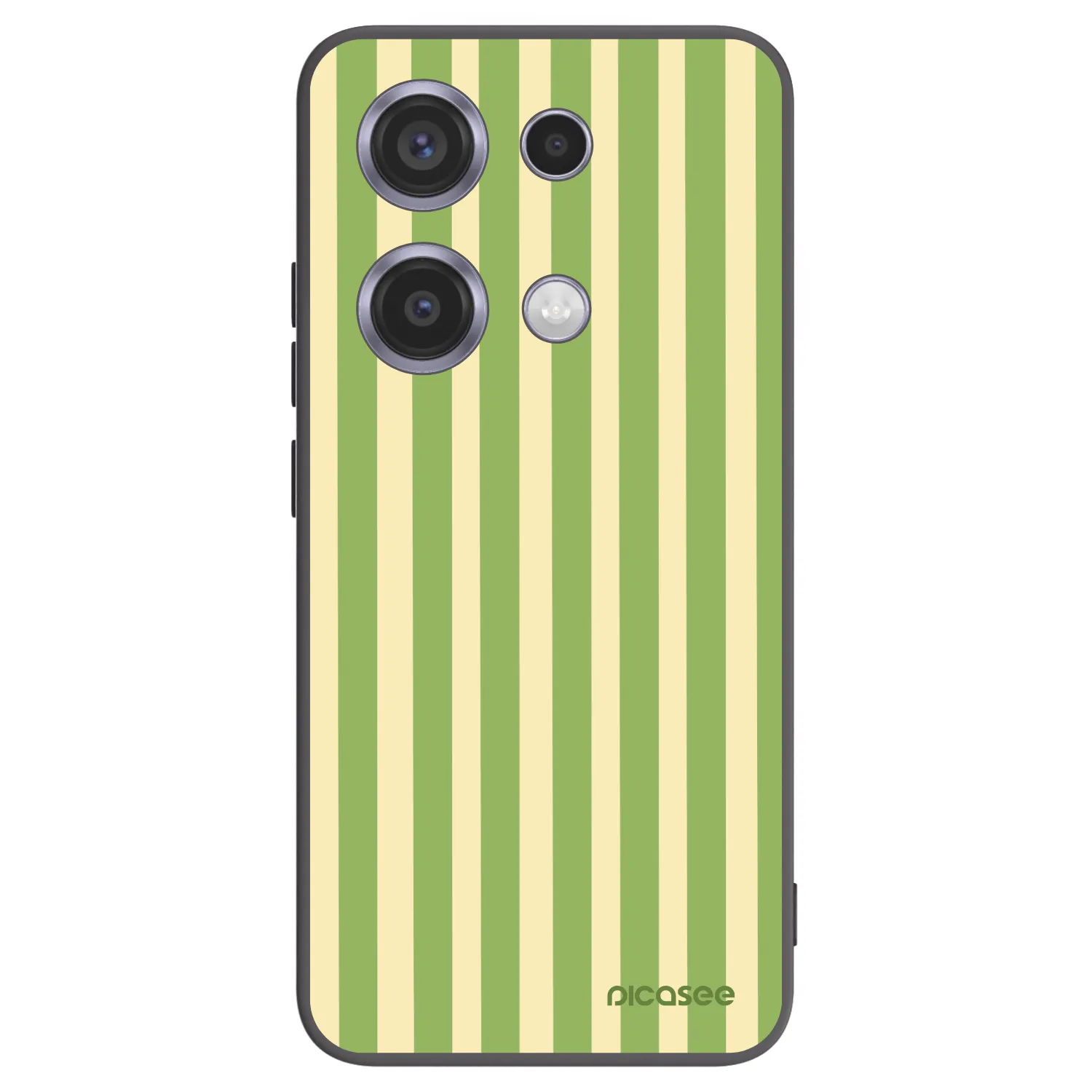 Picasee Xiaomi Redmi Note 14S Hülle - Schwarzes Silikon - Lines Matcha