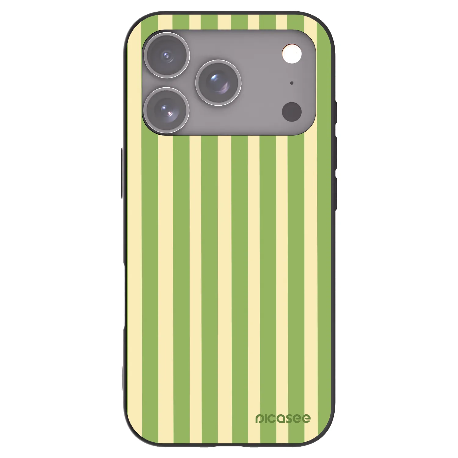 Picasee Apple iPhone 17 Pro Hülle - Schwarzes Silikon - Lines Matcha