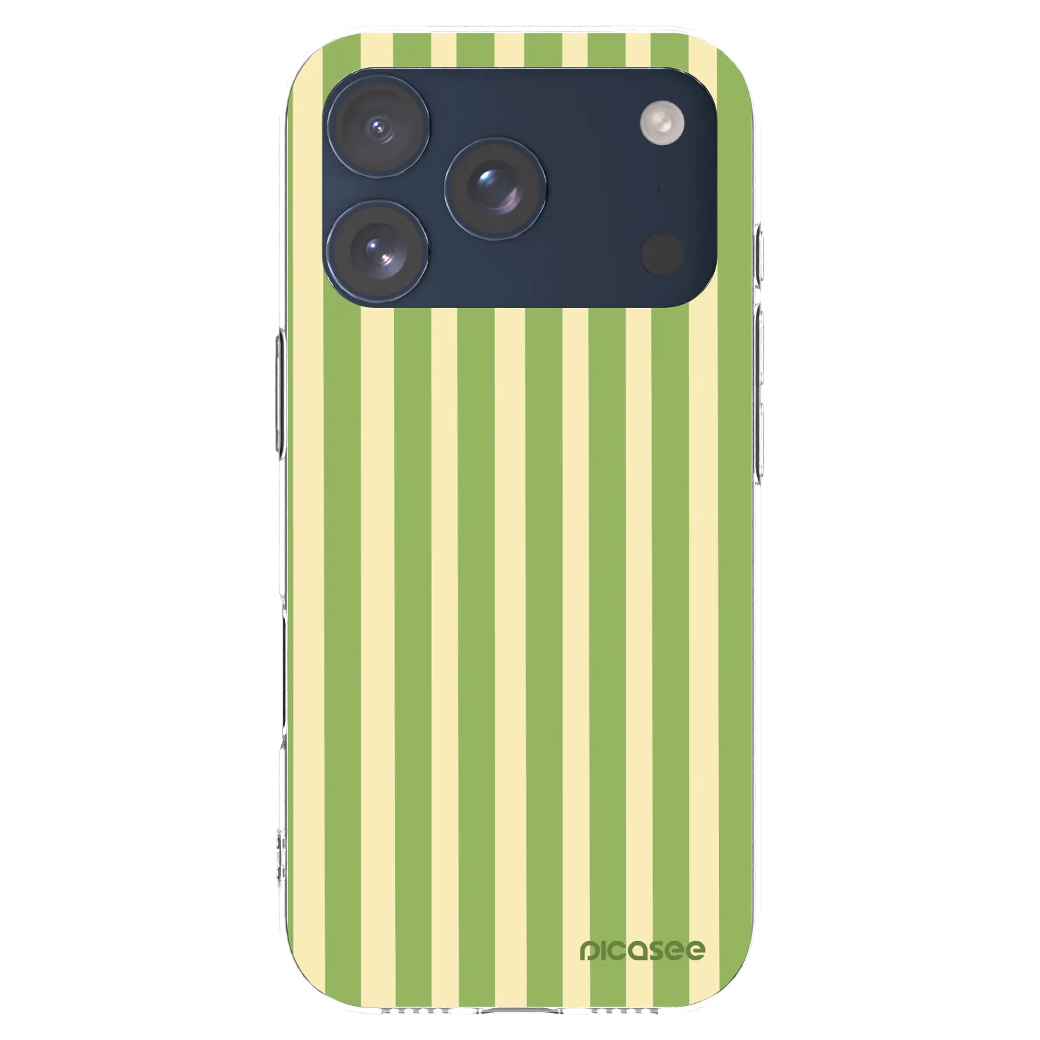 Picasee Apple iPhone 17 Pro Hülle - Transparentes Silikon - Lines Matcha