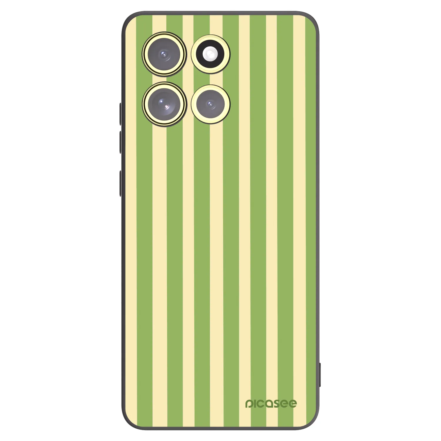 Picasee Motorola Moto G86 5G Hülle - Schwarzes Silikon - Lines Matcha