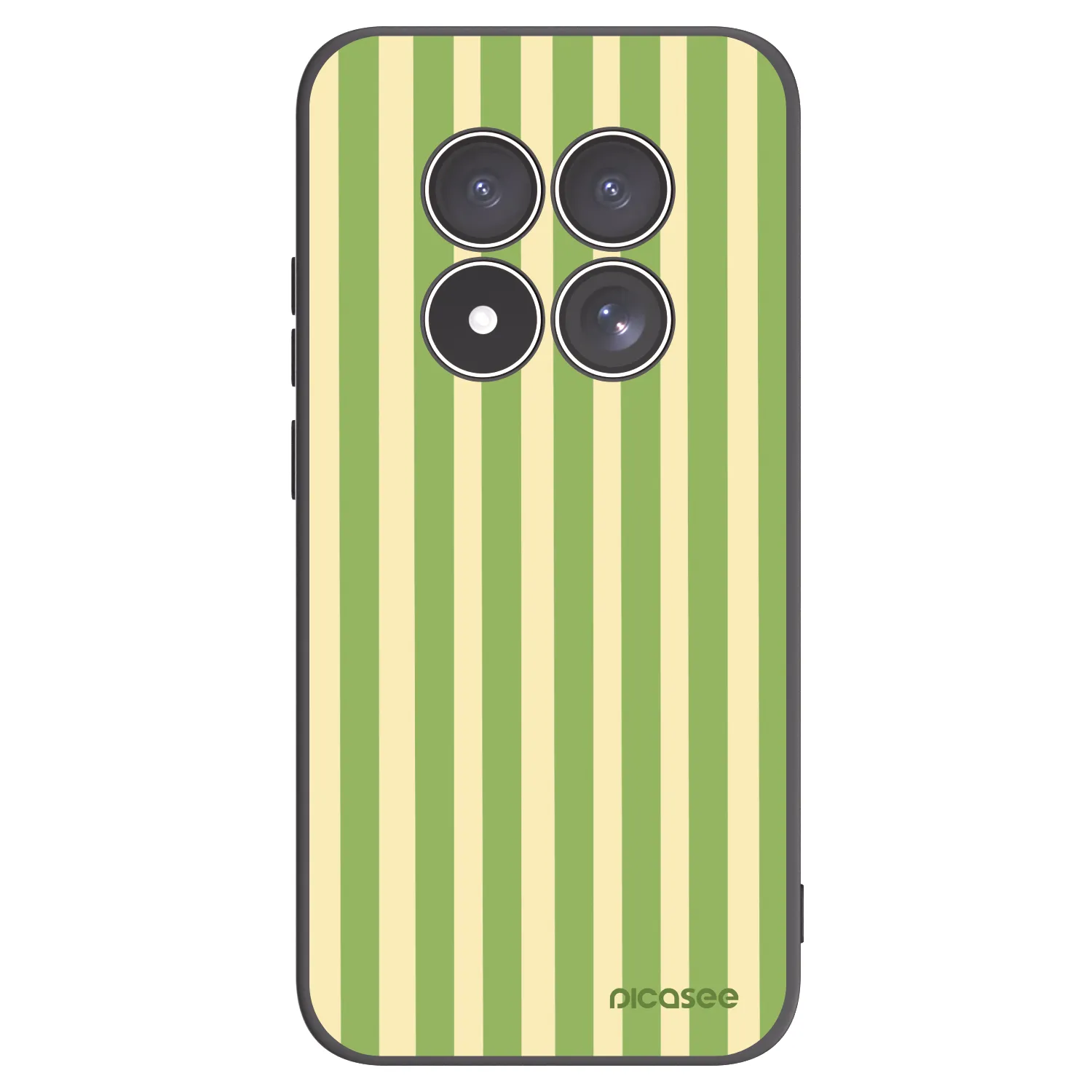 Picasee Xiaomi Redmi Note 15 Pro 4G Hülle - Schwarzes Silikon - Lines Matcha