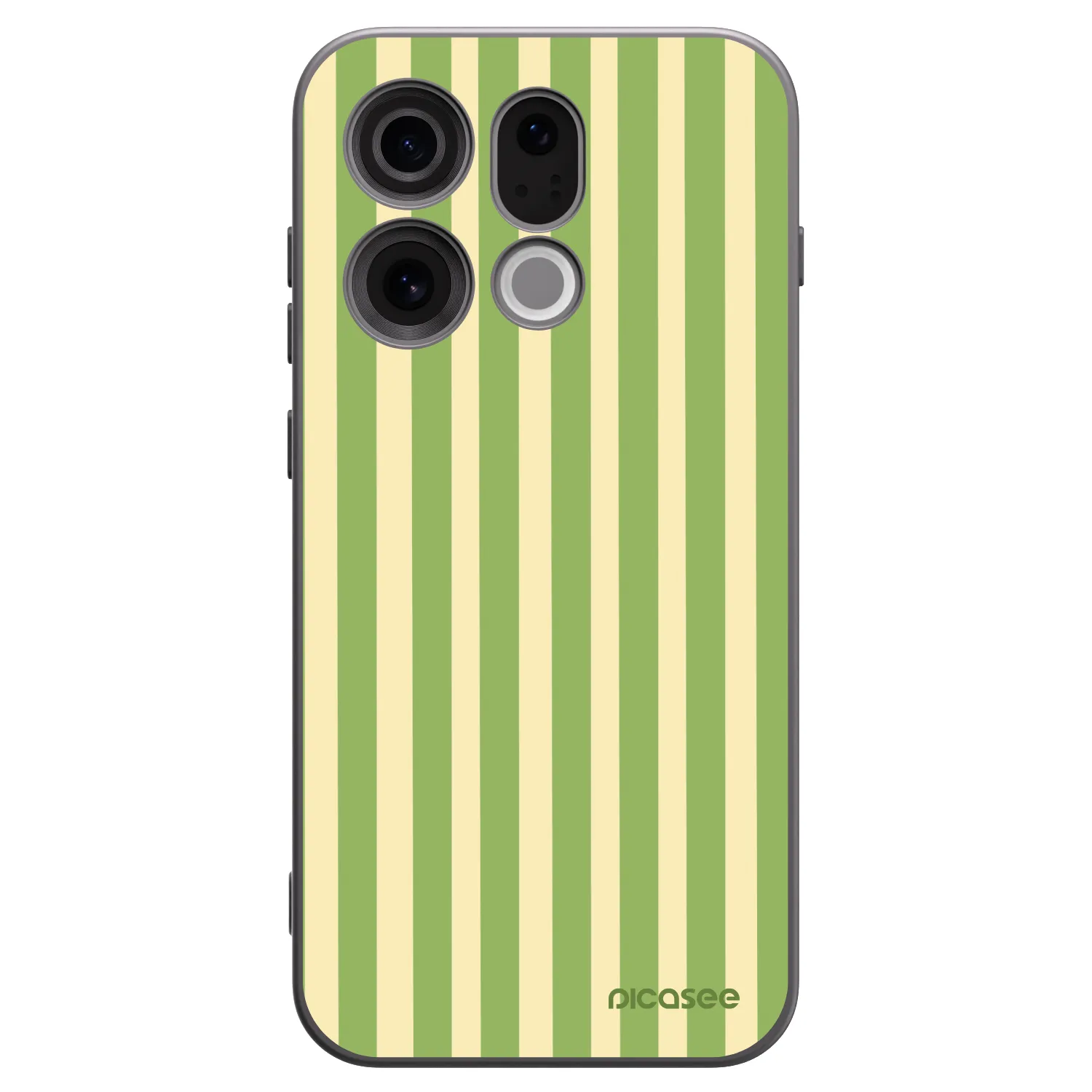 Picasee OPPO Find X9 Hülle - Schwarzes Silikon - Lines Matcha