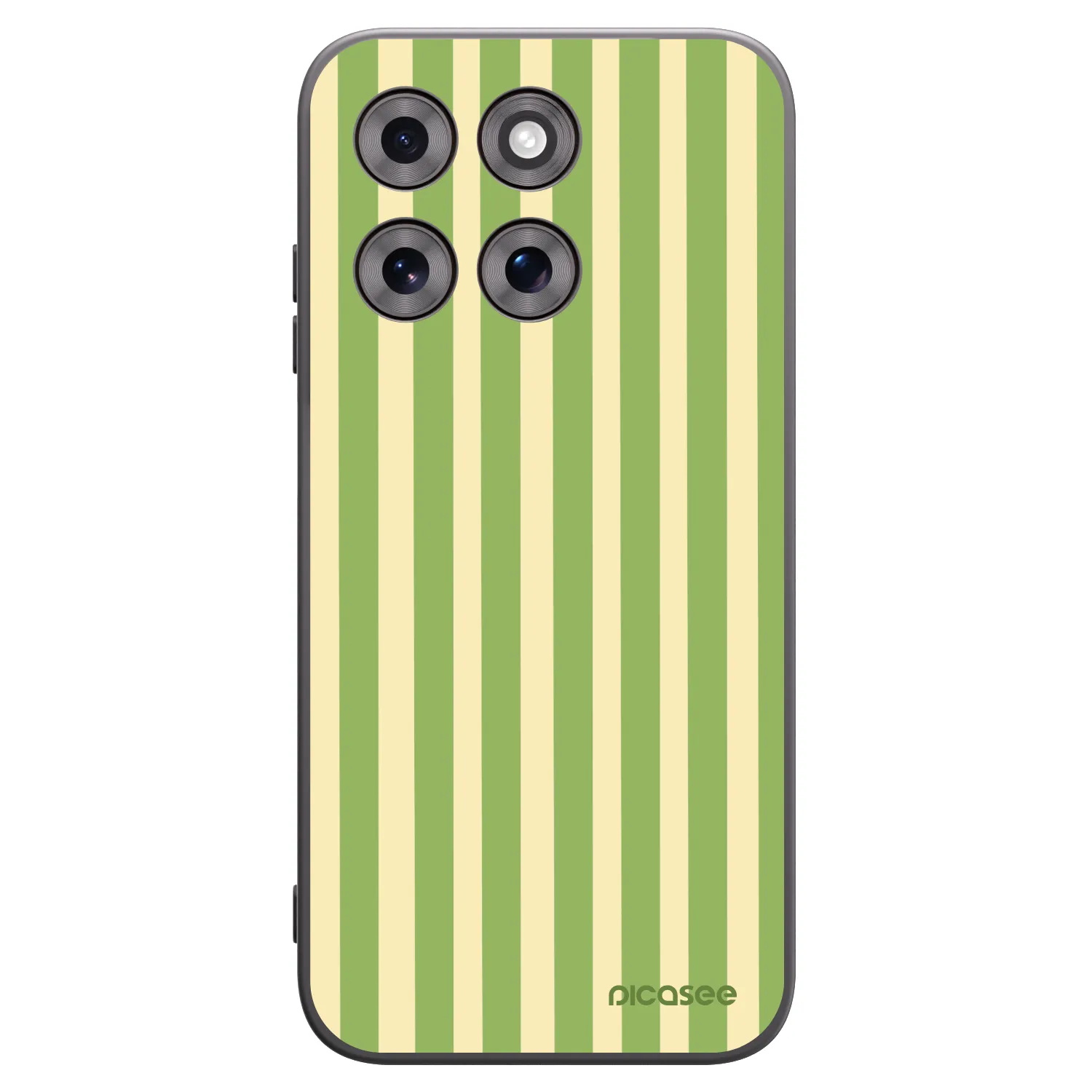 Picasee Motorola Moto G77 Hülle - Schwarzes Silikon - Lines Matcha