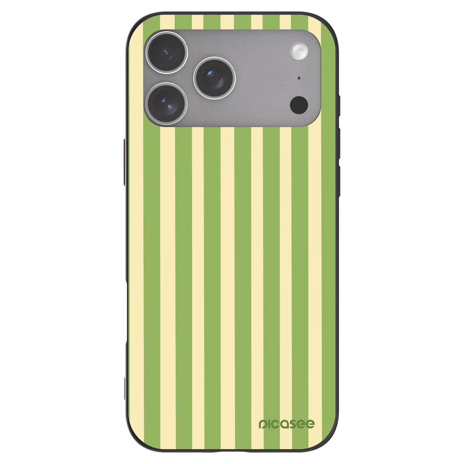 Picasee Apple iPhone 18 Pro Max Hülle - Schwarzes Silikon - Lines Matcha