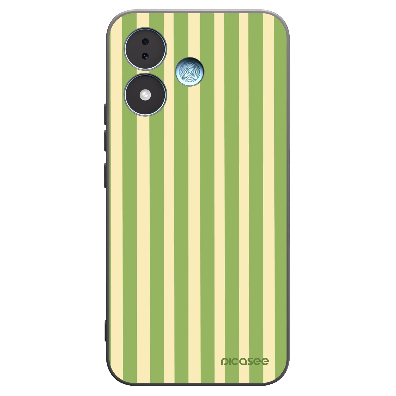 Picasee Xiaomi Redmi Note 17 5G Hülle - Schwarzes Silikon - Lines Matcha