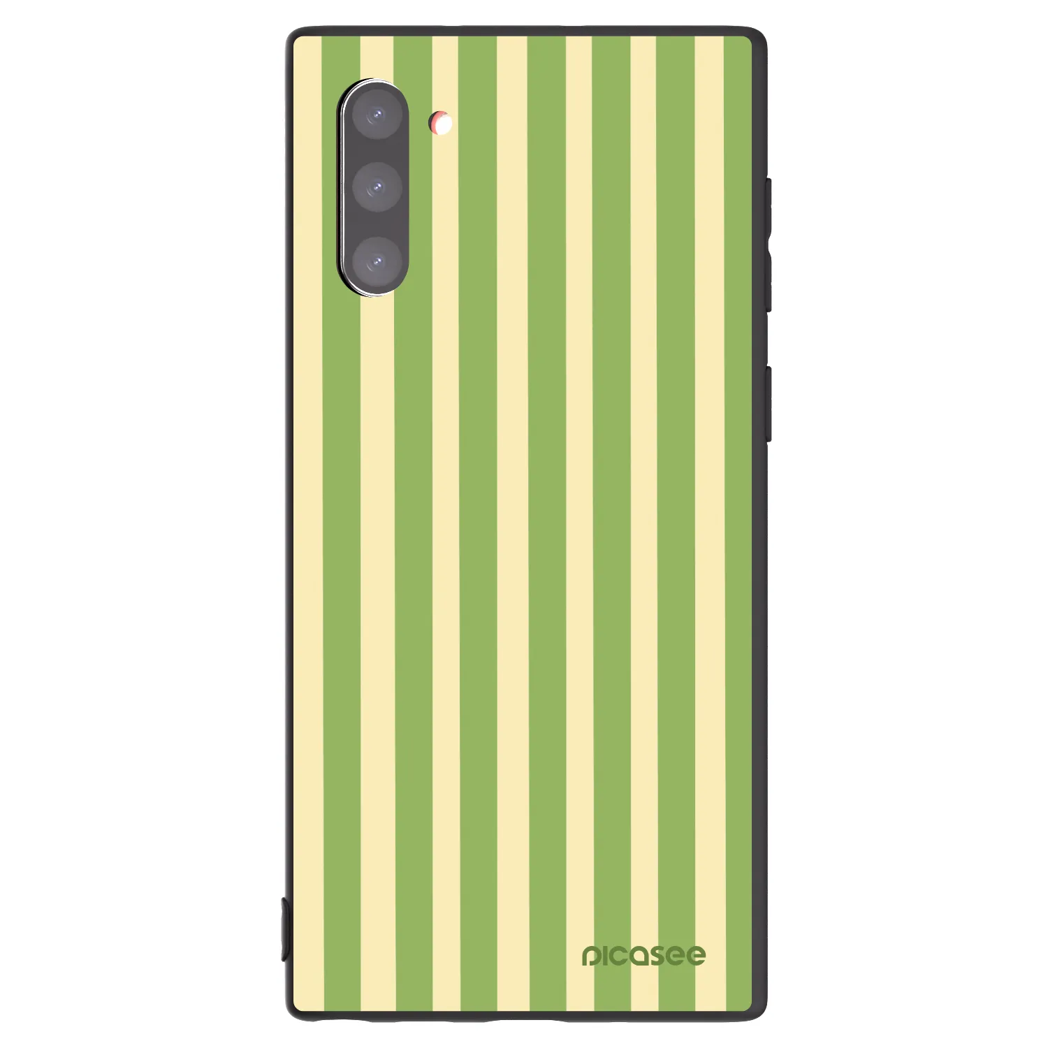 Picasee Samsung Galaxy Note 10 N970F Hülle - Schwarzes Silikon - Lines Matcha