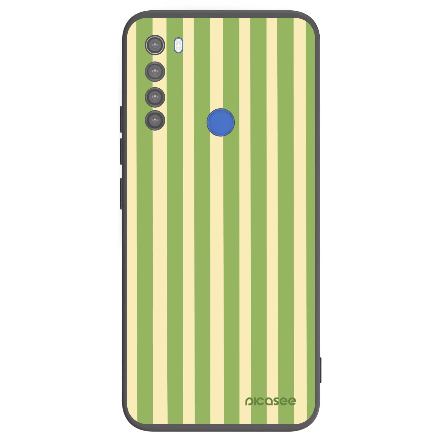 Picasee Xiaomi Redmi Note 8T Hülle - Schwarzes Silikon - Lines Matcha