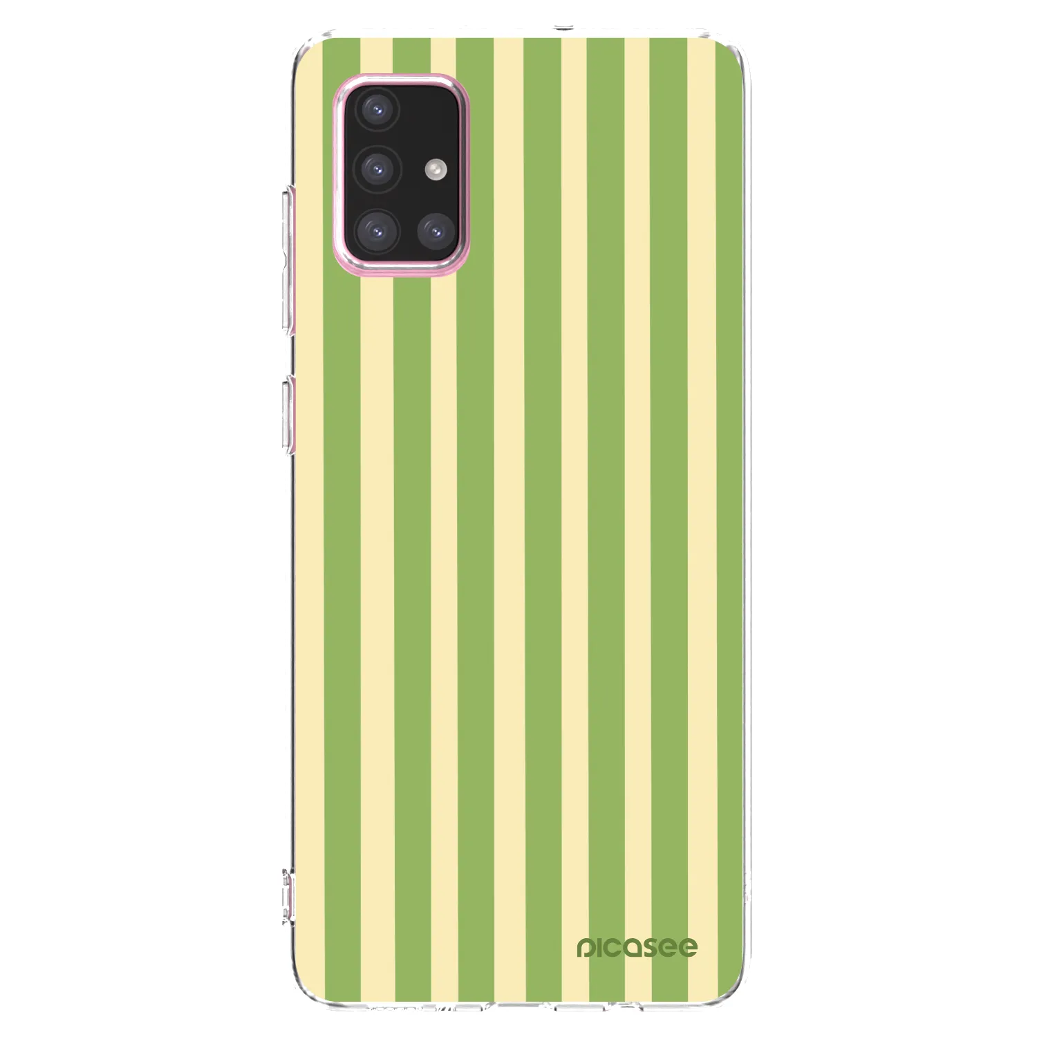 Picasee Samsung Galaxy A71 A715F Hülle - Transparentes Silikon - Lines Matcha