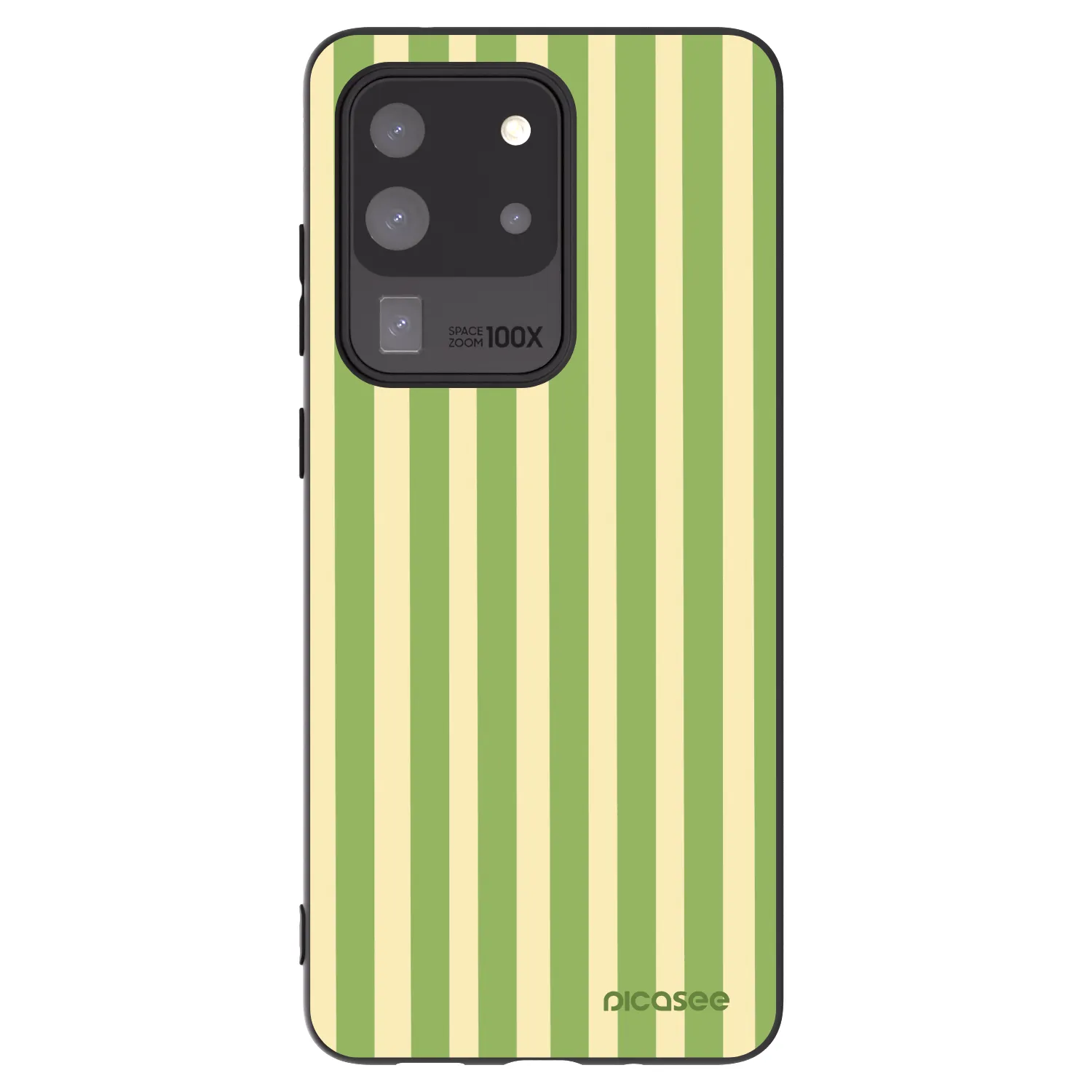 Picasee Samsung Galaxy S20 Ultra 5G G988F Hülle - Schwarzes Silikon - Lines Matcha