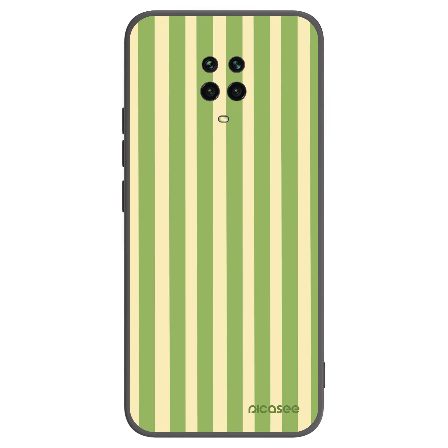 Picasee Xiaomi Redmi Note 9S Hülle - Schwarzes Silikon - Lines Matcha