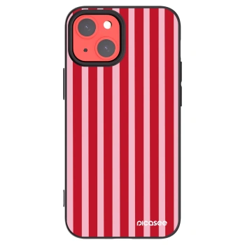 Picasee Apple iPhone 13 mini Hülle - Schwarzes Silikon - Lines red