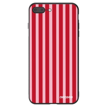 Hülle für Apple iPhone 8 Plus - Lines red