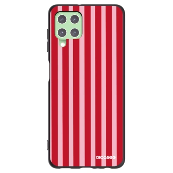 Picasee Samsung Galaxy A22 A225F 4G Hülle - Schwarzes Silikon - Lines red