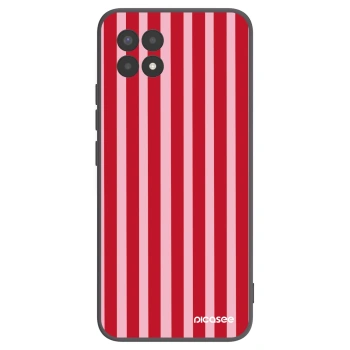 Picasee Realme 8i Hülle - Schwarzes Silikon - Lines red
