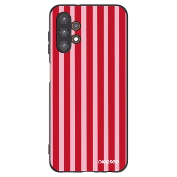 Picasee Samsung Galaxy A13 4G A135 Hülle - Schwarzes Silikon - Lines red