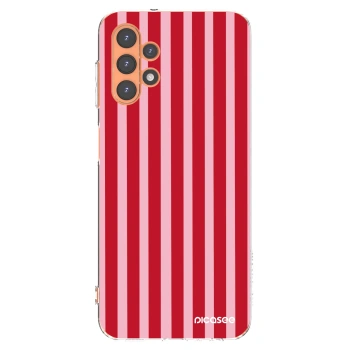 Picasee Samsung Galaxy A13 4G A135 Hülle - Transparentes Silikon - Lines red