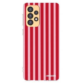 Picasee Samsung Galaxy A33 5G A336 Hülle - Transparentes Silikon - Lines red