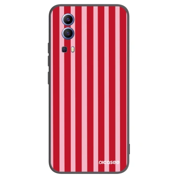Picasee Vivo Y52 5G Hülle - Schwarzes Silikon - Lines red