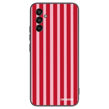Picasee Samsung Galaxy M13 M135F Hülle - Schwarzes Silikon - Lines red