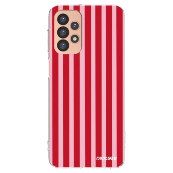 Picasee Samsung Galaxy A23 A236B 5G Hülle - Transparentes Silikon - Lines red