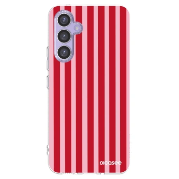 Picasee Samsung Galaxy A54 5G A546B Hülle - Transparentes Silikon - Lines red