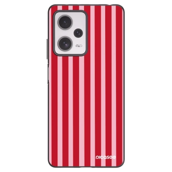 Picasee Xiaomi Redmi Note 12 Pro+ 5G Hülle - Schwarzes Silikon - Lines red