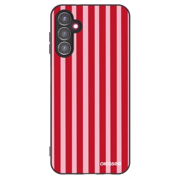 Picasee Samsung Galaxy A14 5G A146P Hülle - Schwarzes Silikon - Lines red