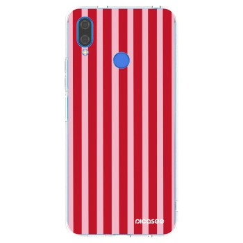 Picasee Huawei Nova 3 Hülle - Transparentes Silikon - Lines red
