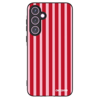 Picasee Samsung Galaxy A35 5G A356B Hülle - Schwarzes Silikon - Lines red