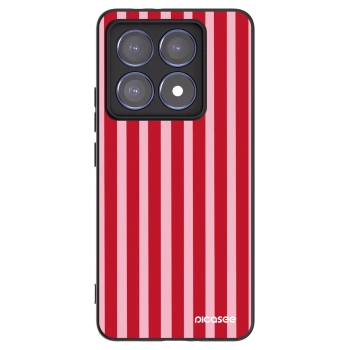 Picasee Xiaomi 14T Pro Hülle - Schwarzes Silikon - Lines red
