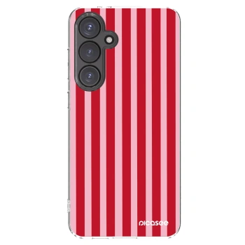 Picasee Samsung Galaxy S24 FE S721B Hülle - Transparentes Silikon - Lines red