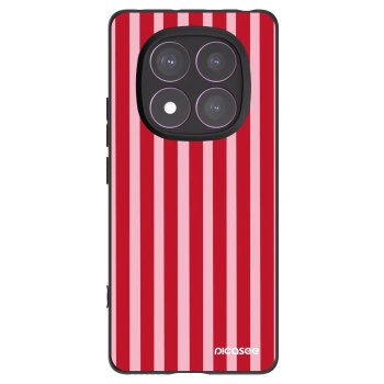Picasee Xiaomi Redmi Note 14 Pro 4G Hülle - Schwarzes Silikon - Lines red
