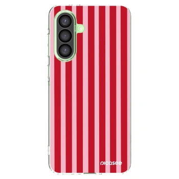 Picasee Samsung Galaxy A26 5G A266B Hülle - Transparentes Silikon - Lines red