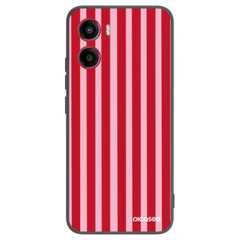Picasee Motorola Moto G05 Hülle - Schwarzes Silikon - Lines red