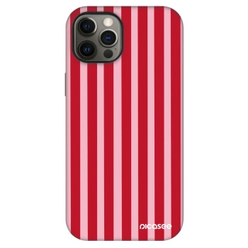 Hülle für Apple iPhone 12 Pro - Lines red