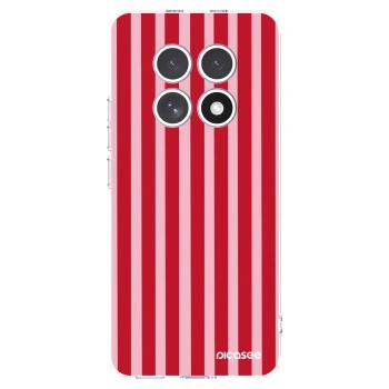 Picasee Xiaomi Redmi Note 15 4G Hülle - Transparentes Silikon - Lines red