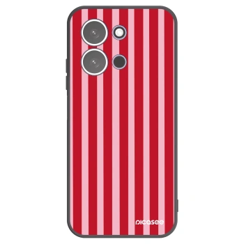 Picasee Xiaomi Redmi 15C 5G Hülle - Schwarzes Silikon - Lines red