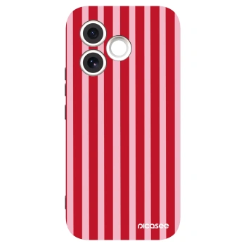 Picasee Honor 600 Lite Hülle - Schwarzes Silikon - Lines red