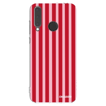 Picasee Honor 20 Lite Hülle - Transparentes Silikon - Lines red