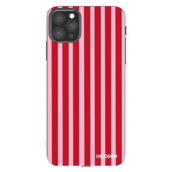 Picasee Apple iPhone 11 Pro Max Hülle - Transparentes Silikon - Lines red