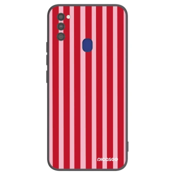 Hülle für Samsung Galaxy M21 M215F - Lines red